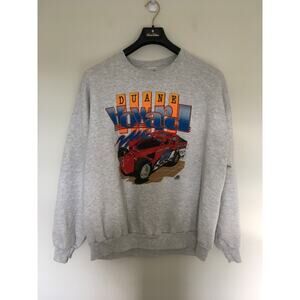 VTG Made In USA Duane Howard Auto Racing Double Sided Sweatshirt Sz 3XL